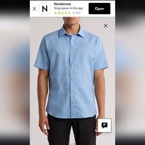 Black Brown 1826 Men's Linen Shirt-XL